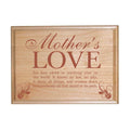Mother's Love Engraved Wooden Plaque Gift for Mom