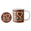 Moustache I Love Dad Coffee Mug - Personalised Father's Gift