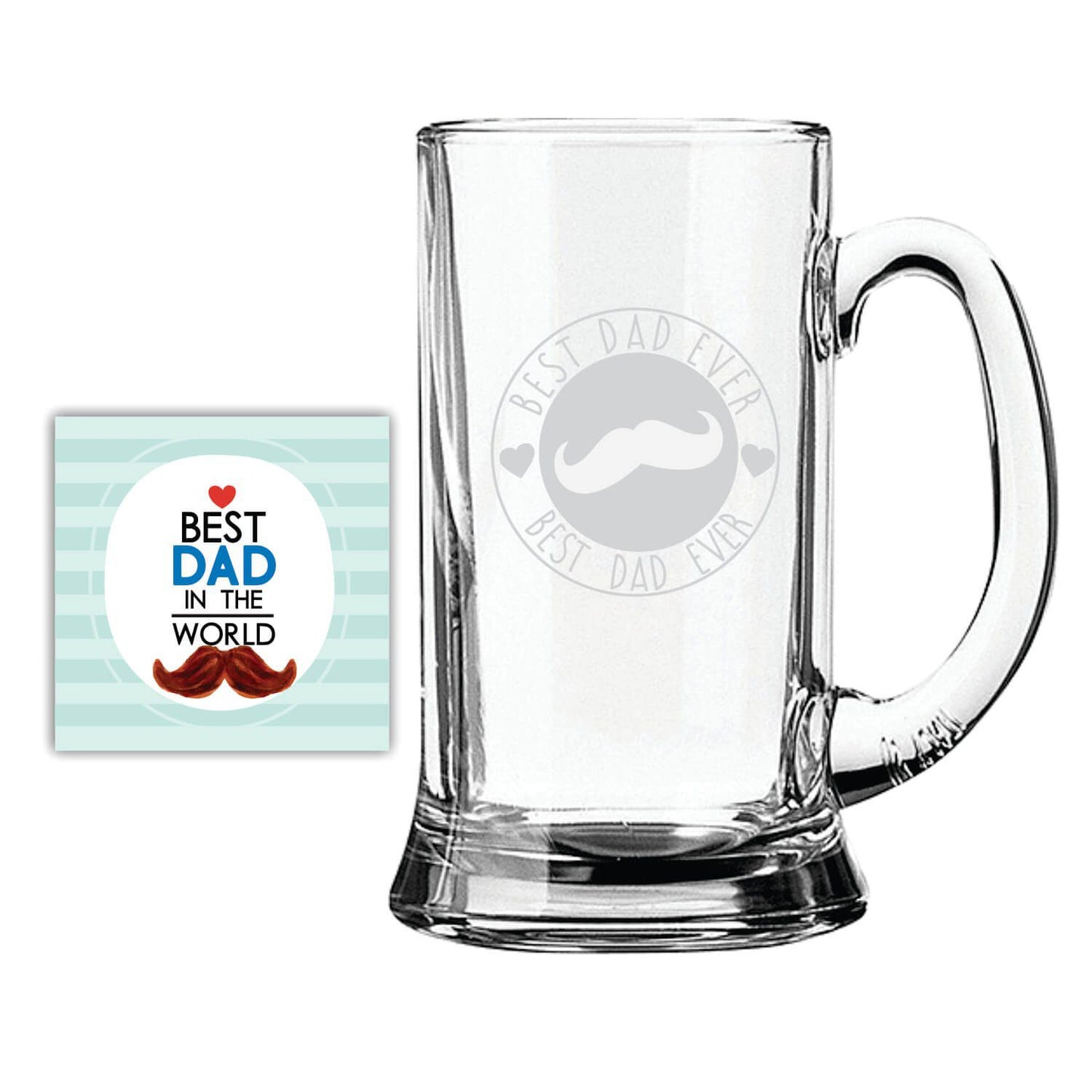 Moustaches Best Dad Ever Beer Mug