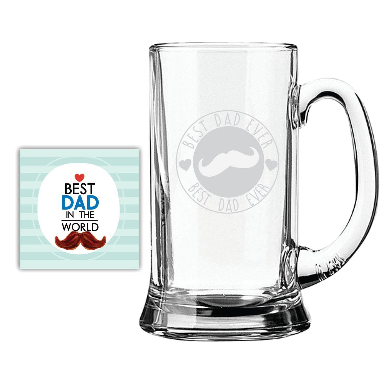 Moustaches Best Dad Ever Beer Mug