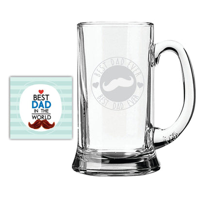 Moustaches Best Dad Ever Beer Mug