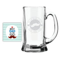 Beer Mug - Moustache Best Dad Ever, Personalised Gift