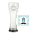 Moustaches Best Dad Ever Beer Pilsner Glass, Personalised
