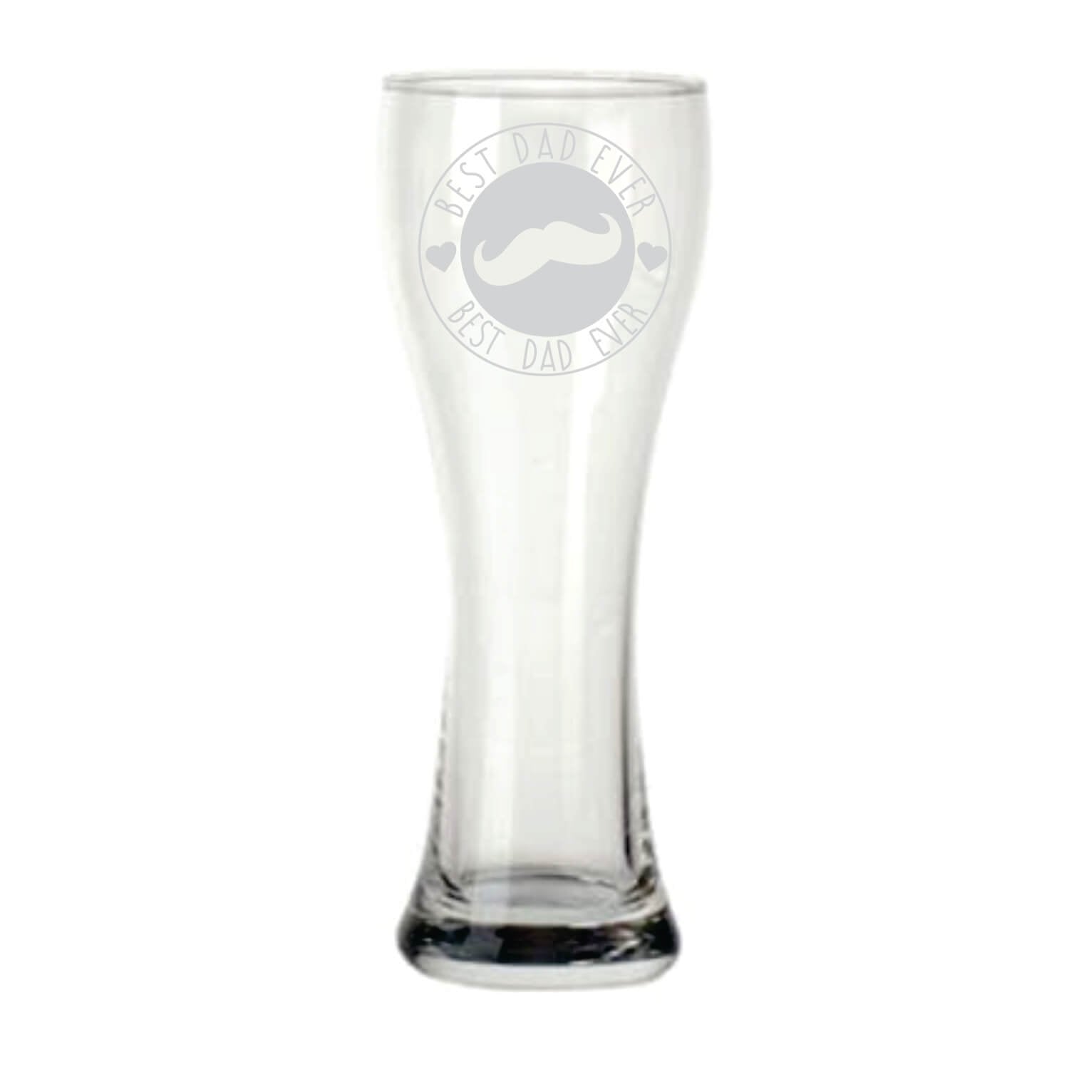 Moustaches Best Dad Ever Beer Pilsner Glass