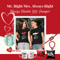 Mr. Right Mrs. Always Right Rakhi Gift Hamper for Bhaiya Bhabhi