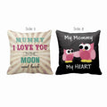 My Mommy My Heart Owls Cushion Cover, Double-Sided Print
