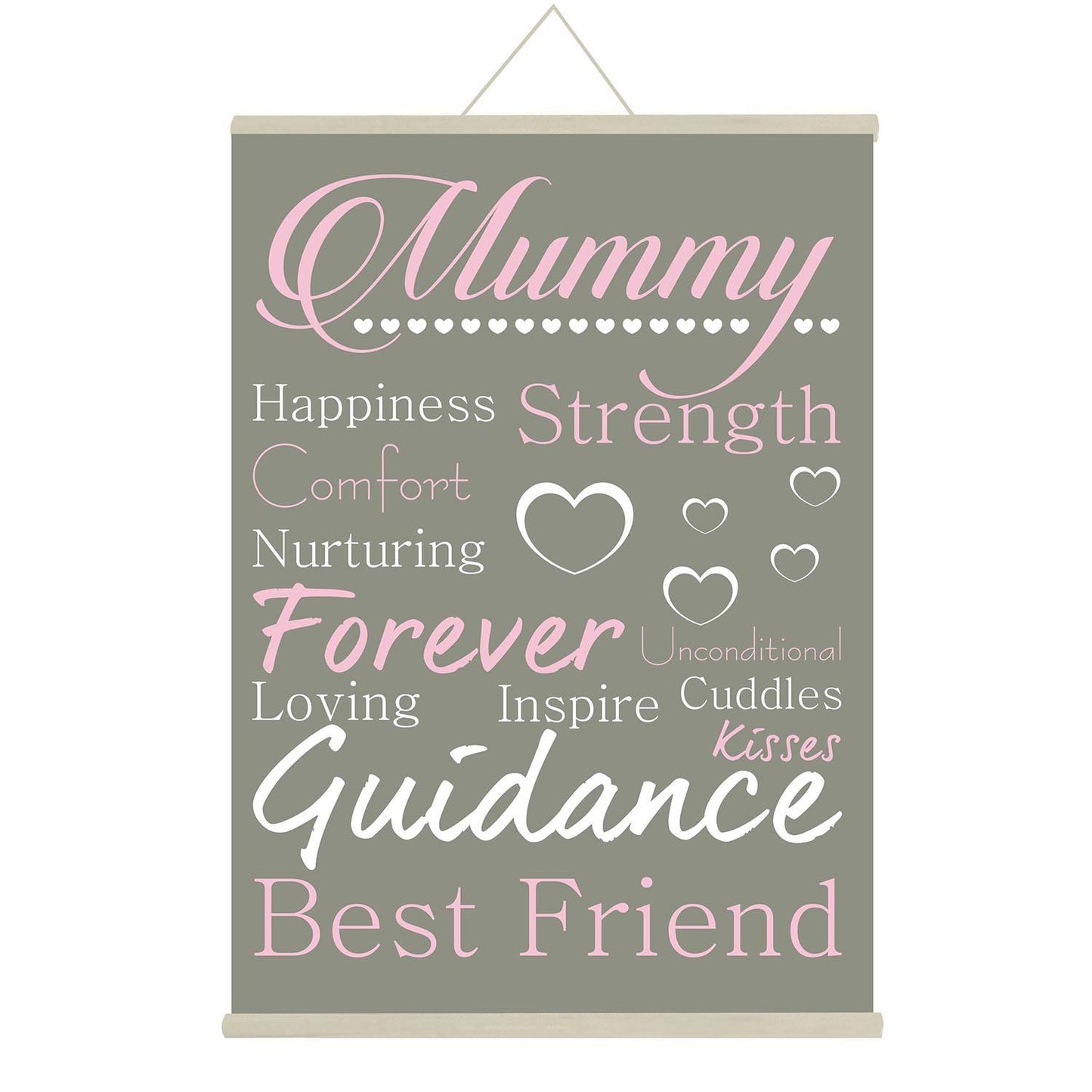 My best friend Mummy Canvas Message Scroll