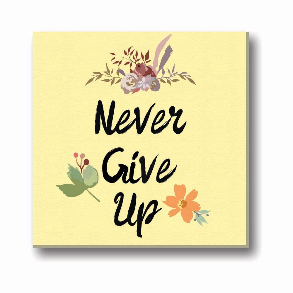 Never-Give-Up-Quote-Canvas-Clock