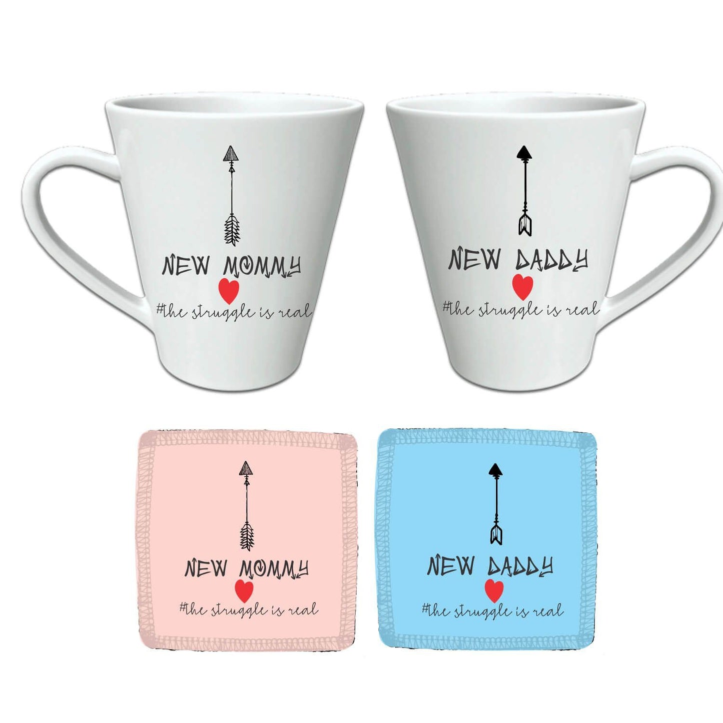 New Mommy Daddy Couple Latte Coffee Mug