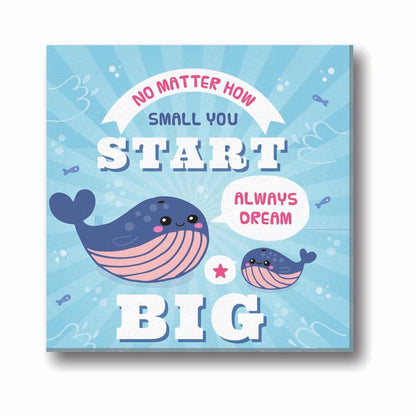 No-Matter-How-Small-You-Start-Always-Dream-Big-Quote-Canvas-Clock