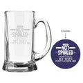 My Wife Loves Me Beer Mug with Coaster, Gift for Husband