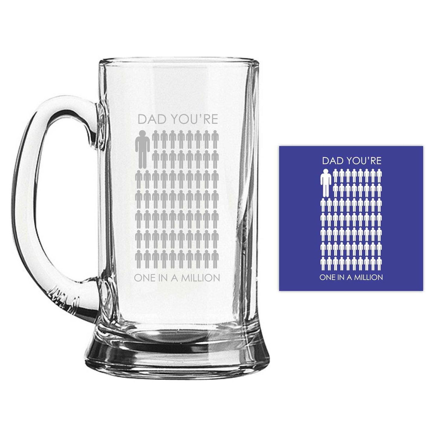 Engraved One in a million Beer Mug
