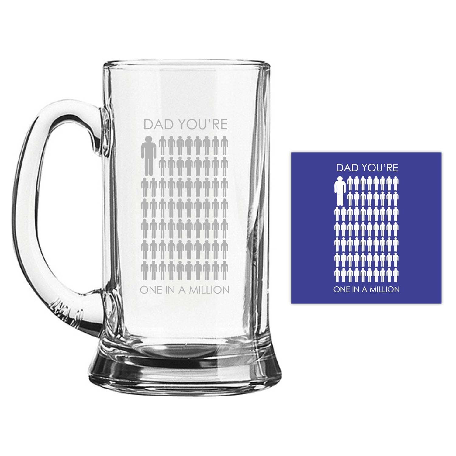 Engraved One in a million Beer Mug
