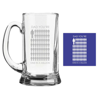 Engraved One in a million Beer Mug