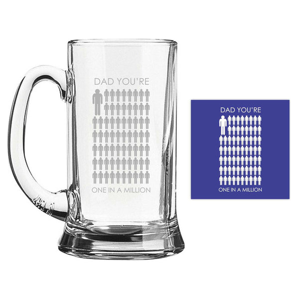 Engraved One in a million Beer Mug
