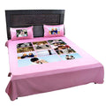 Personalised 12 Photo Collage Double Bedsheet with Pillow Covers