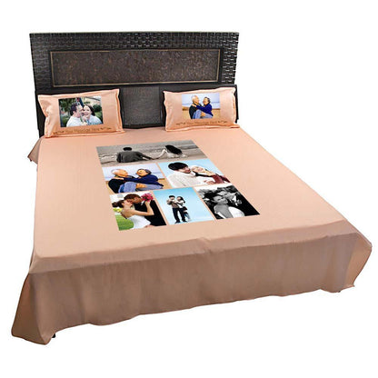 Personalised-6-Photo-Collage-Bedsheet-Peach-1