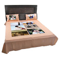 Personalised 6 Photo Collage Double Bedsheet with Pillow Covers