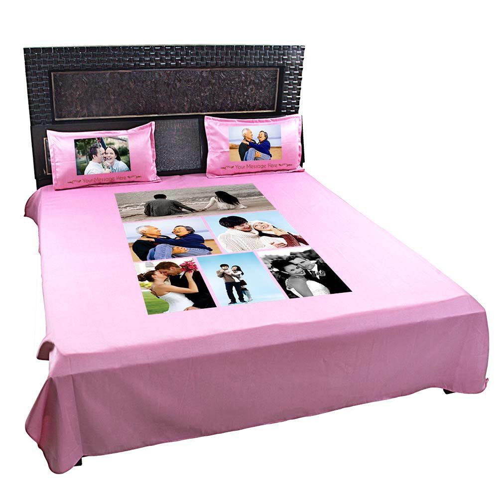 Personalised-6-Photo-Collage-Bedsheet-Pink-1