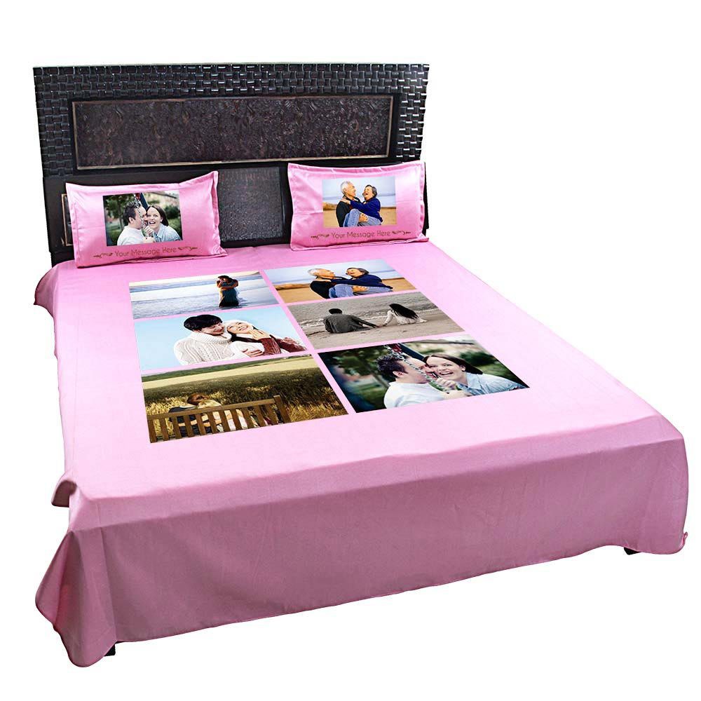 Personalised-6-Photo-Collage-Bedsheet-Pink-3