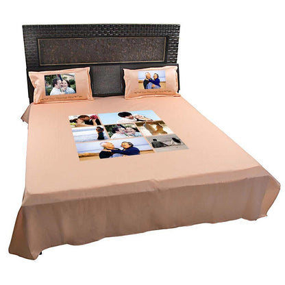 Personalised-7-Photo-Collage-Bedsheet-Peach-1