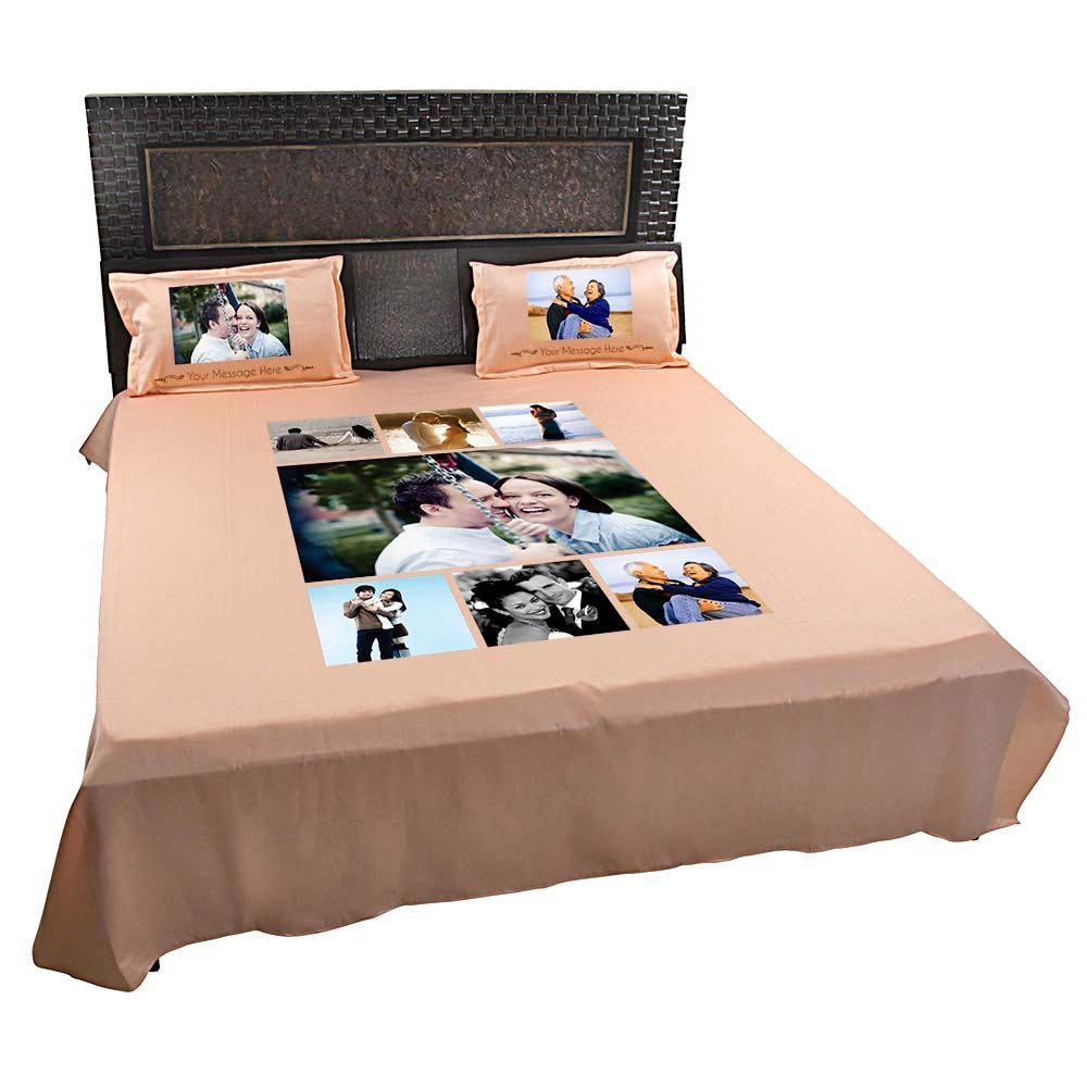 Personalised-7-Photo-Collage-Bedsheet-Peach-3