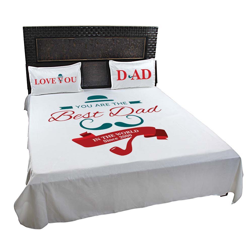 Personalised-Best-Dad-In-The-World-Bedsheet-Off-White