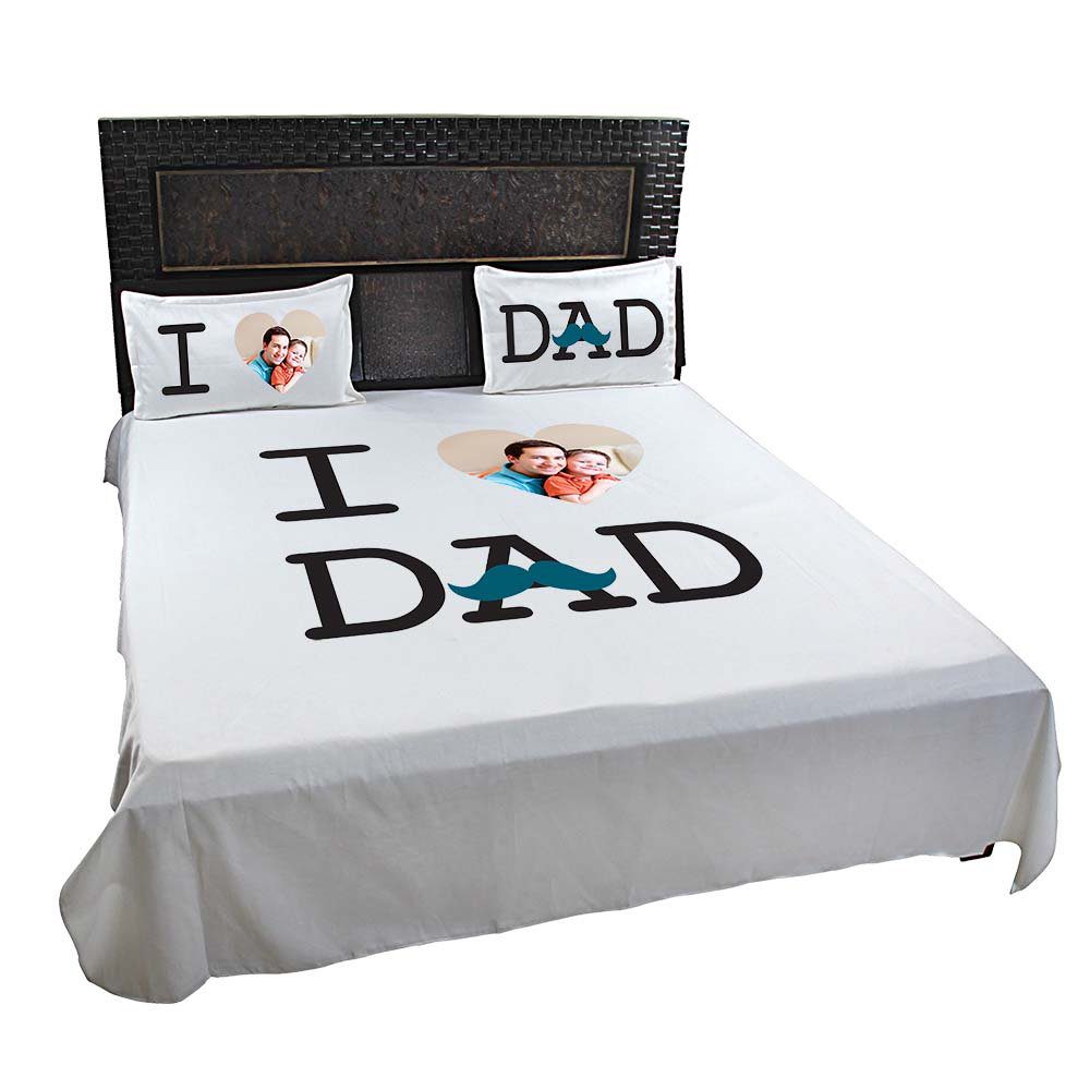 Personalised-I-Love-Dad-Bedsheet-White