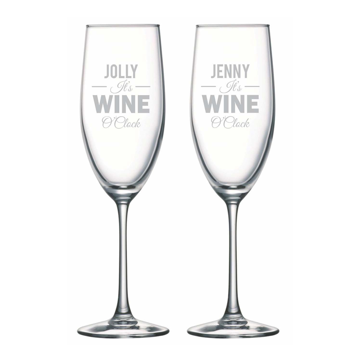 Personalised-Its-Wine-O-Clock-Champagne-Flutes-1