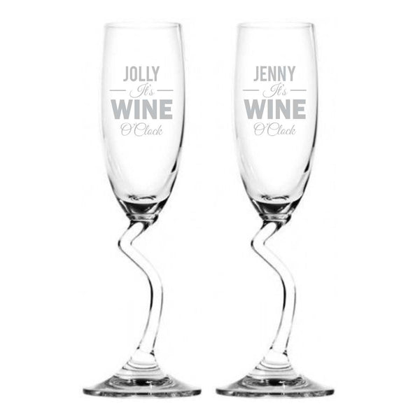 Personalised-Its-Wine-O-Clock-Salsa-Champagne-Flutes-1