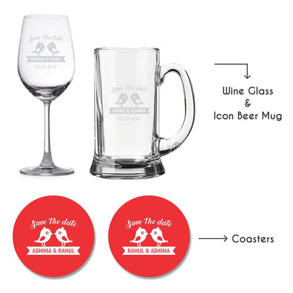 Personalised-Save-The-Date-Wine-Glass-Beer-Mug-With-Coaster
