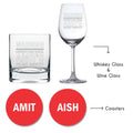 Personalised Warning Secret Identity Wine Glass & Whiskey Glass