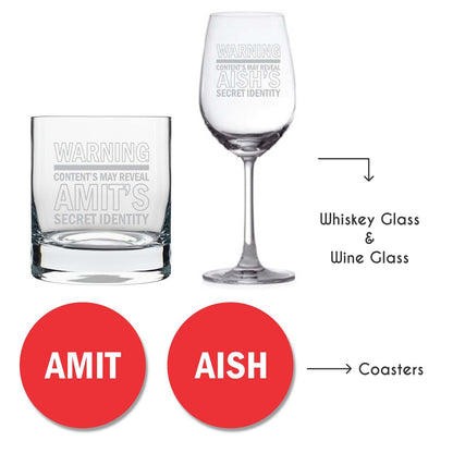 Personalised-Warning-Secret-Identity-Wine-Glass-Whiskey-Glass-With-Coaster