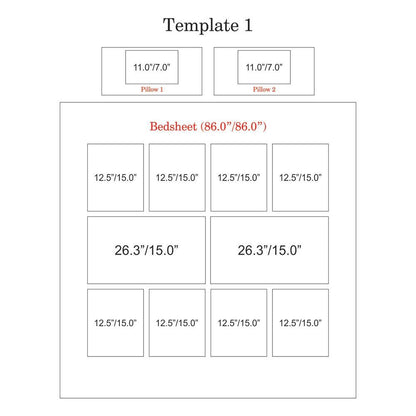 Personalized-10-Photo-Collage-Double-Bed-sheet_Template-1