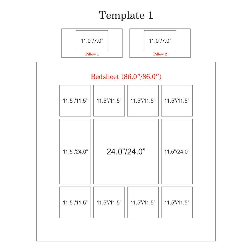 Personalized-11-Photo-Collage-Double-Bed-sheet_Template-1