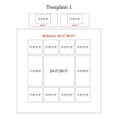 Personalized-11-Photo-Collage-Double-Bed-sheet_Template-1