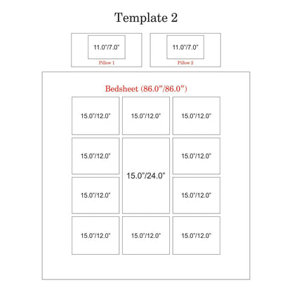 Personalized-11-Photo-Collage-Double-Bed-sheet_Template-2