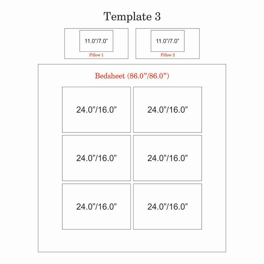 Personalized-6-Photo-Collage-Double-Bed-sheet-with-Pillow-Covers_Template-3