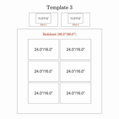 Personalized-6-Photo-Collage-Double-Bed-sheet-with-Pillow-Covers_Template-3