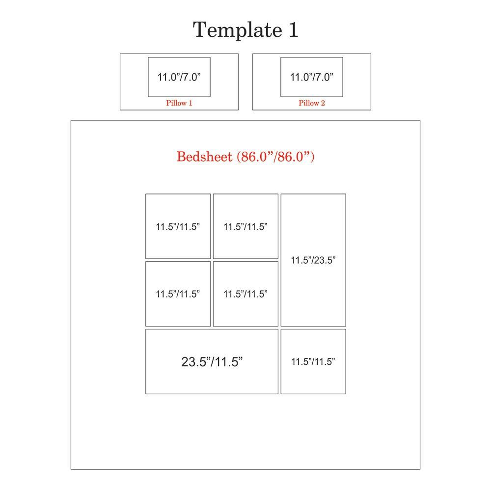 Personalized-7-Photo-Collage-Double-Bed-sheet-with-Pillow-Covers_Template-1