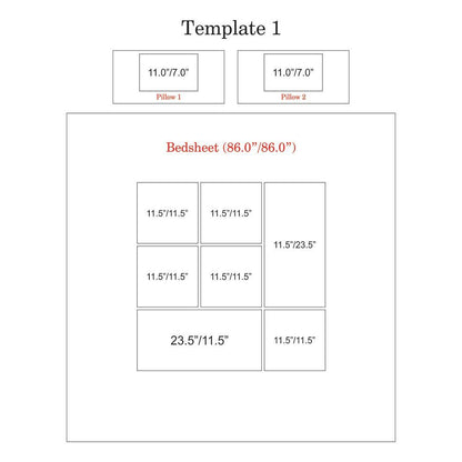 Personalized-7-Photo-Collage-Double-Bed-sheet-with-Pillow-Covers_Template-1