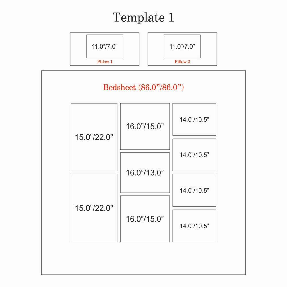Personalized-9-Photo-Collage-Double-Bed-sheet-_Template-1
