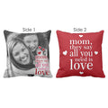 Personalised All You Need Is Love Cushion Cover, Double-Sided