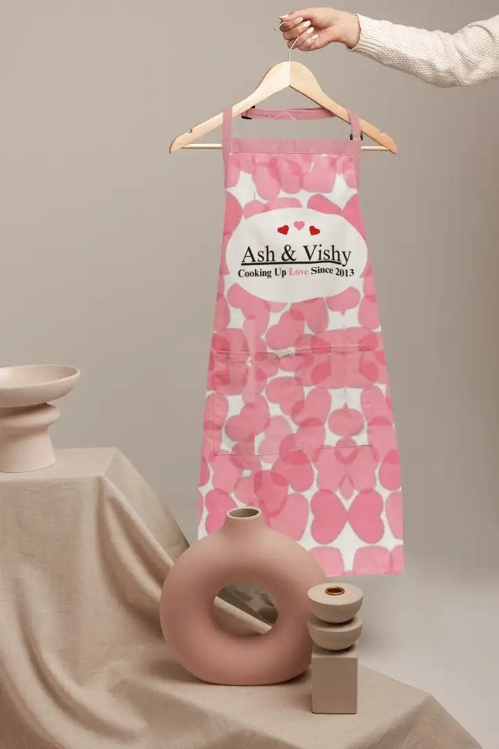 Personalized Couple Name And Year Apron