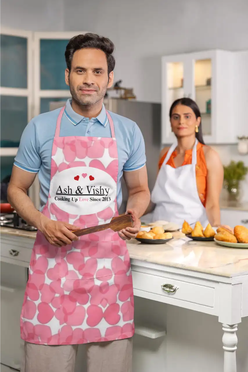 Personalized Couple Name And Year Apron