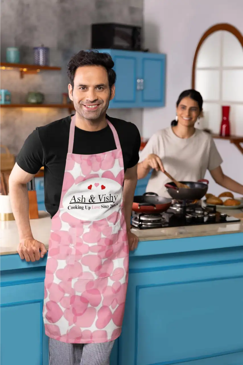 Personalized Couple Name And Year Apron