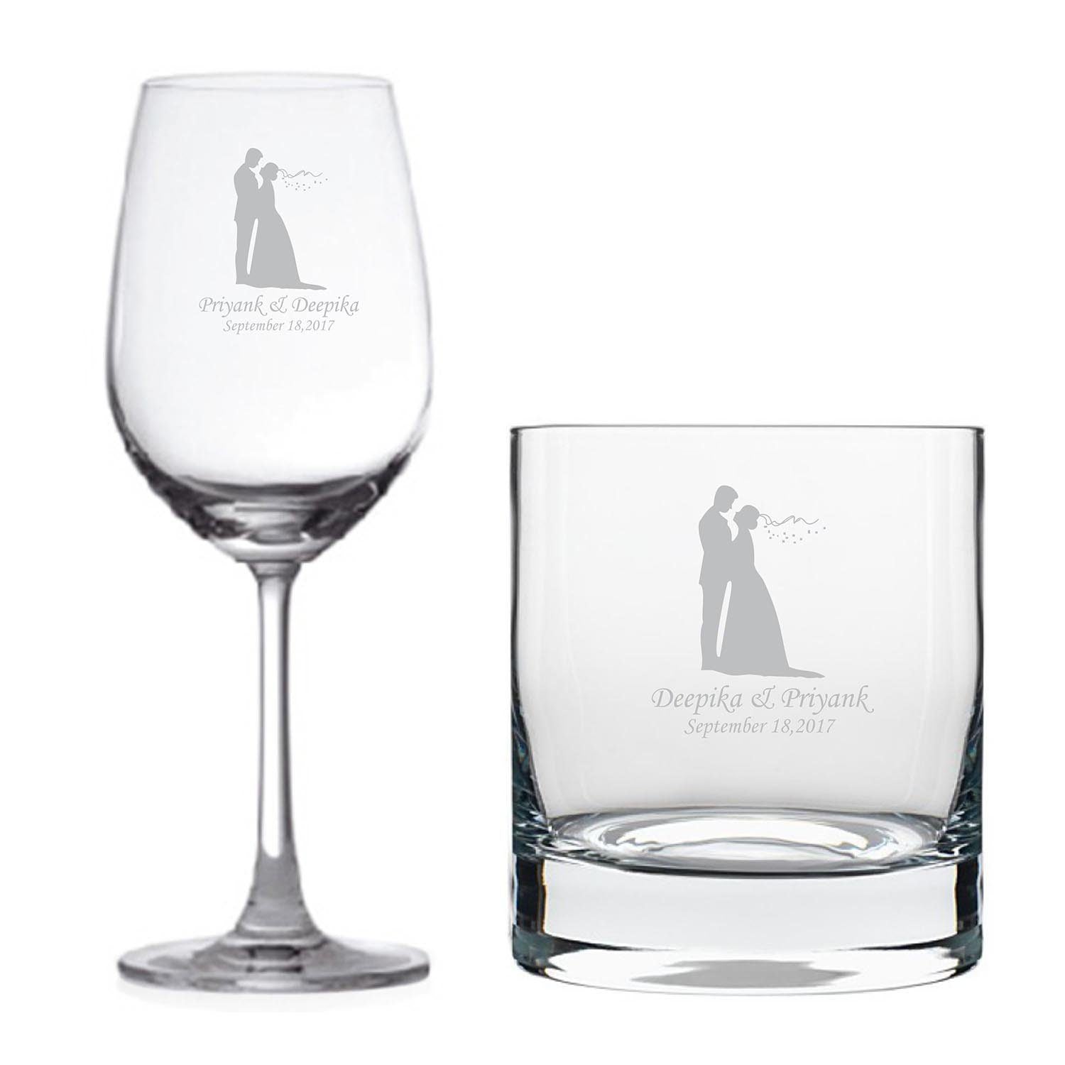 Personalized-Just-Married-Couple-Wine-Whiskey-Glasses