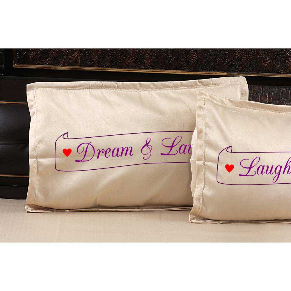 Personalized-Kiss-Laugh-Dream-Picture-Bedsheet-Beige-Pillow_2