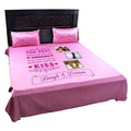 Personalised Kiss Laugh Dream Picture Bedsheet for Partners