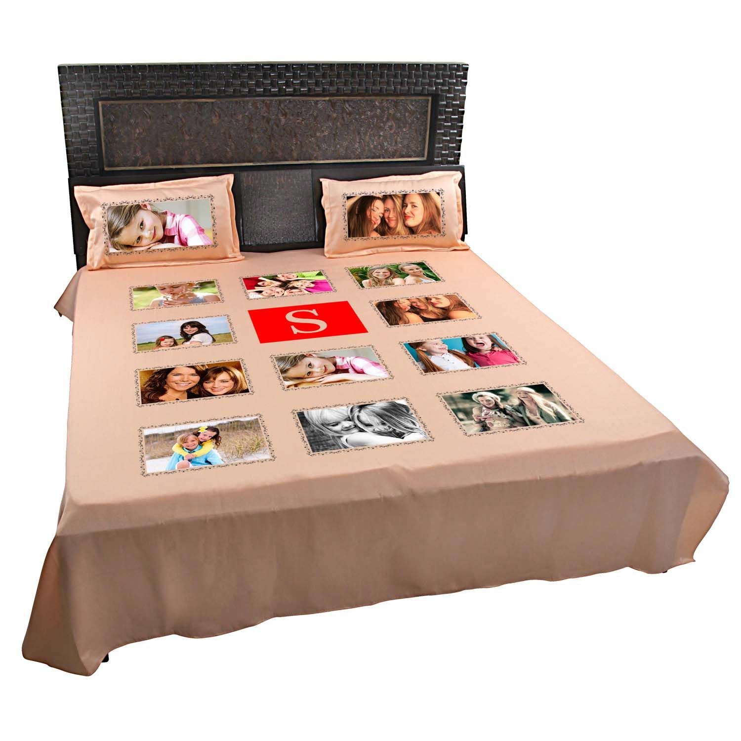 Personalized-Monogram-Photo-Bedsheet-Peach